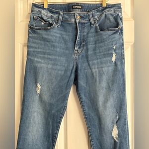 Express Classic Blue Distressed Jeans